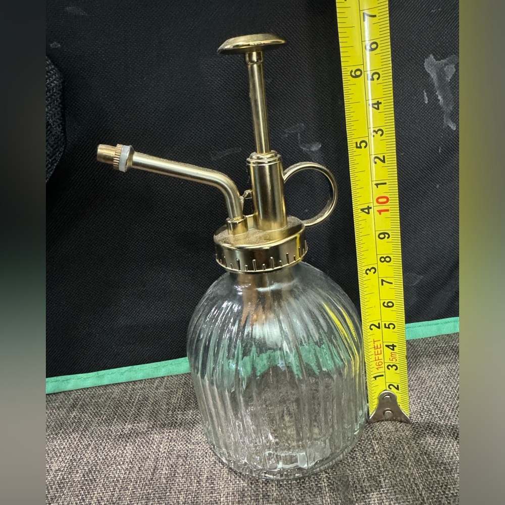 Hobby Lobby Brass and Clear Glass Plant Mister